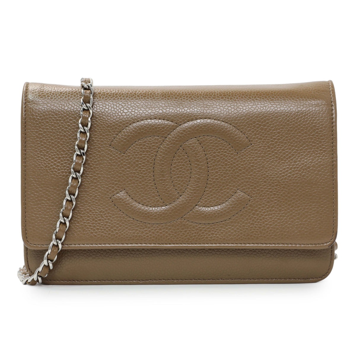 Chanel Brown Caviar Timeless CC Wallet on Chain WOC Handbags Chanel