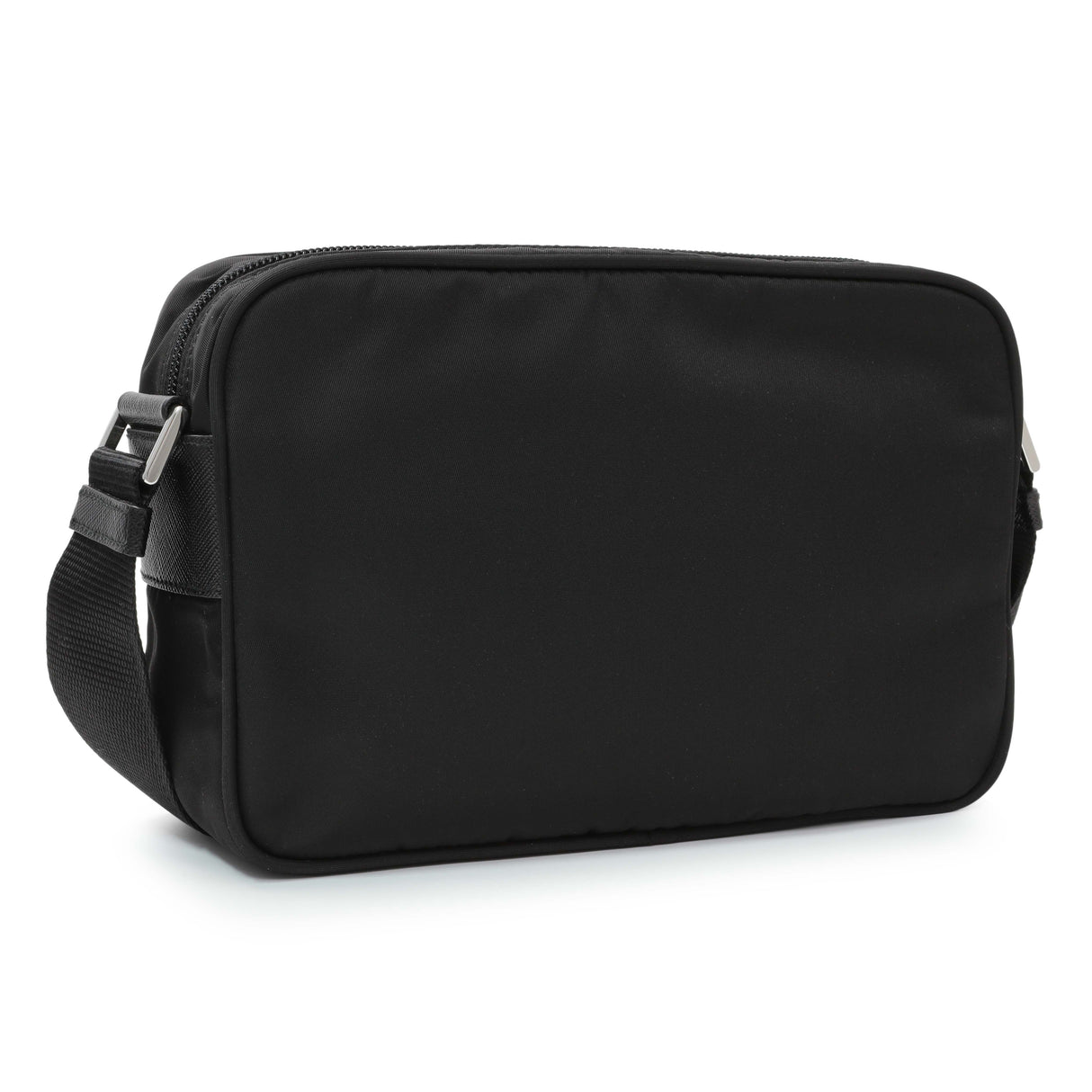 Prada Re-Nylon Vela Saffiano Pocket Double Zip Shoulder Bag Black Handbags Prada