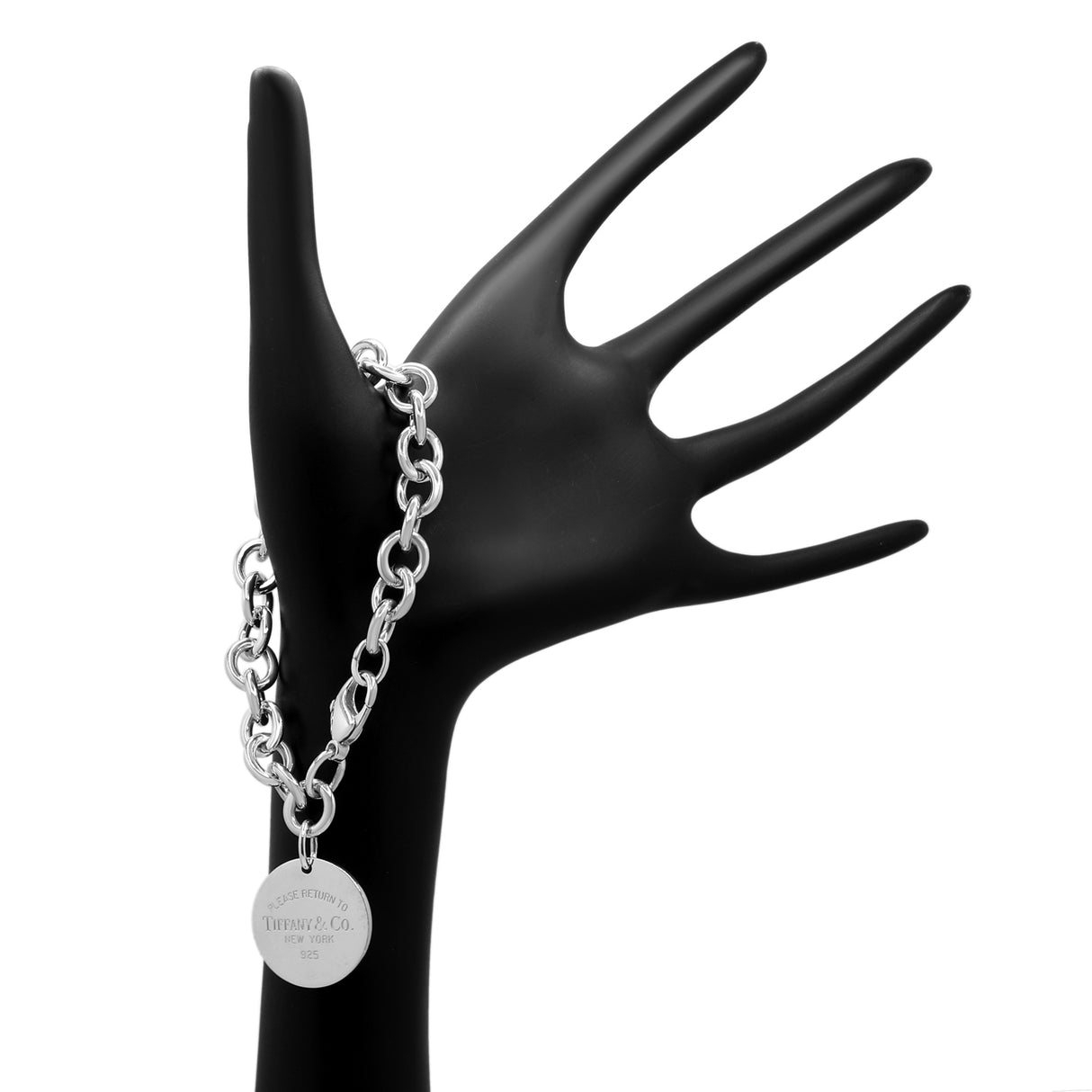 Tiffany & Co. Sterling Silver Round Tag Charm Bracelet Designer Jewellery Tiffany and Co