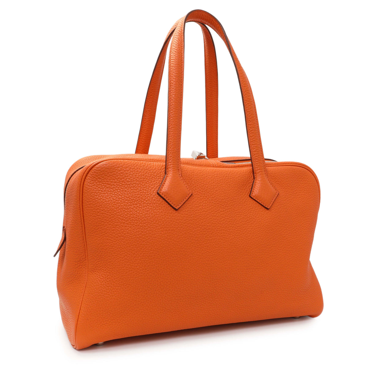 Hermes Orange Taurillon Clemence Victoria II 35 Handbags Hermes