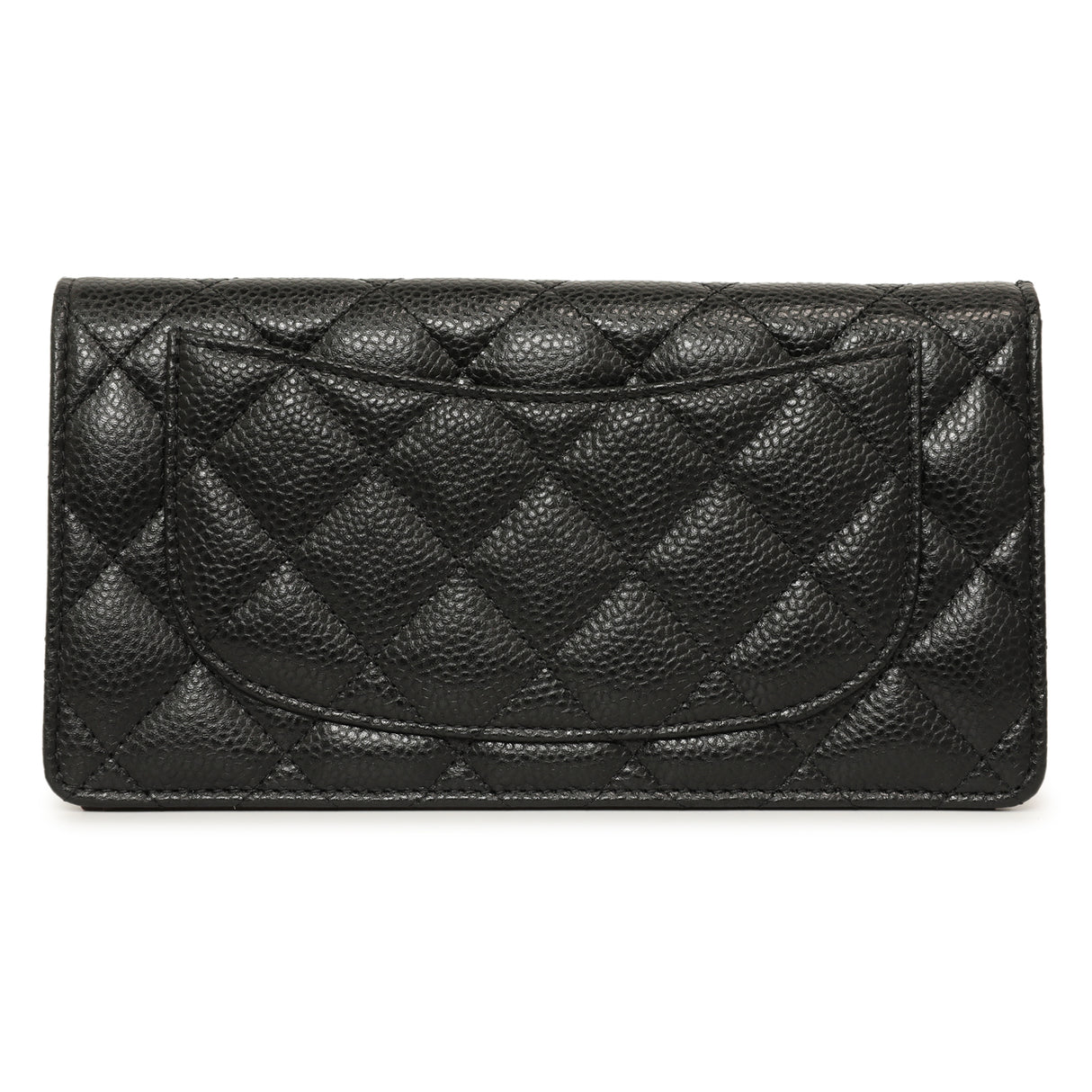 Chanel Black Quilted Caviar Yen Wallet Accessories Chanel