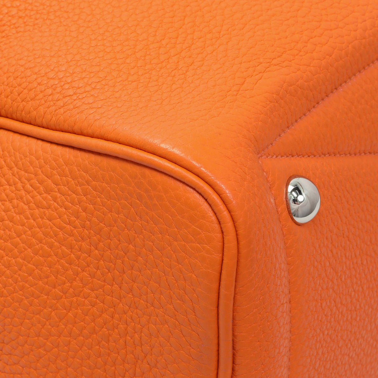 Hermes Orange Taurillon Clemence Victoria II 35 Handbags Hermes