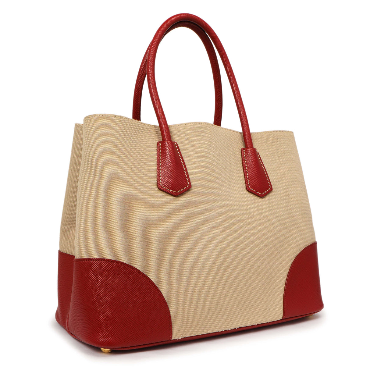 Prada Canapa Saffiano Large Double Bag Handbags Prada