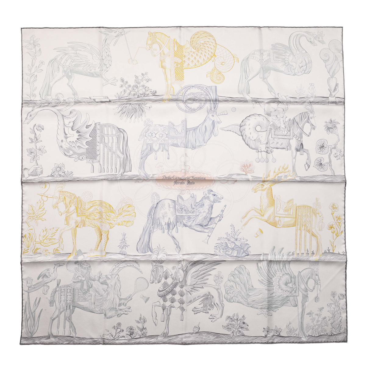 Hermes Silk Della Cavalleria Double Face Scarf 90 Accessories Modaselle
