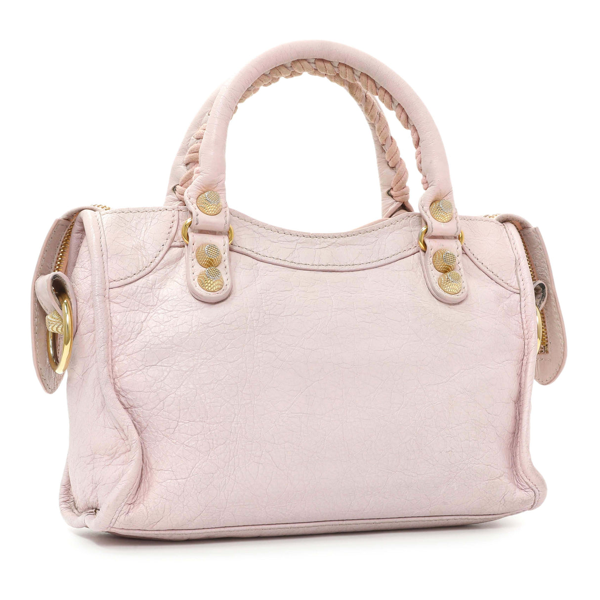 Balenciaga Pink Agneau Giant 12 Gold Hardware Mini City Handbags Balenciaga