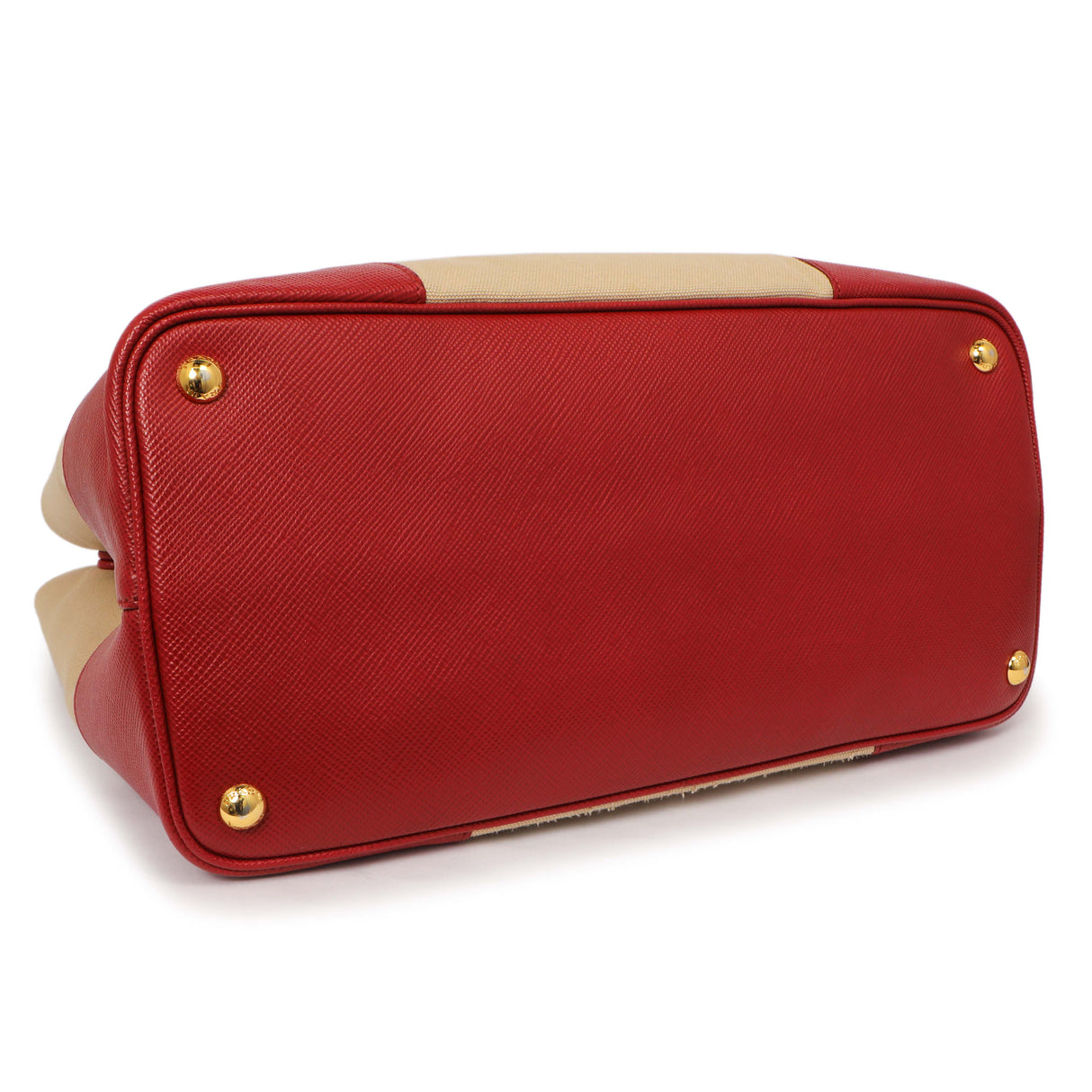 Prada Canapa Saffiano Large Double Bag Handbags Prada