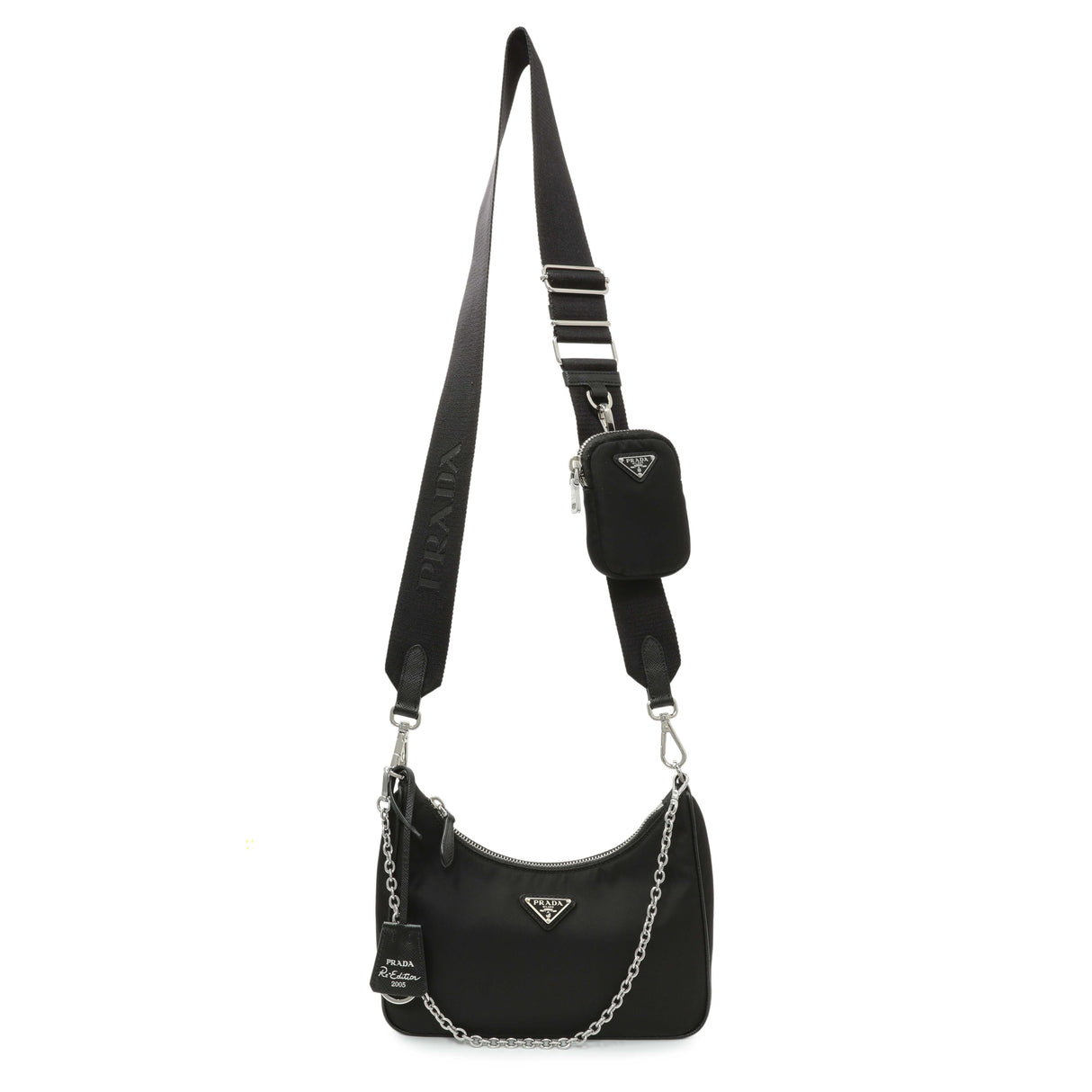 Prada Black Nylon Re-Edition 2005 Shoulder Bag Modaselle