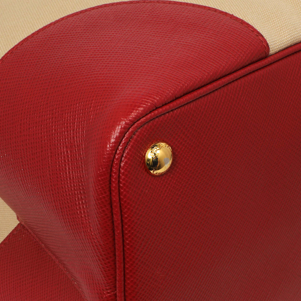 Prada Canapa Saffiano Large Double Bag Handbags Prada