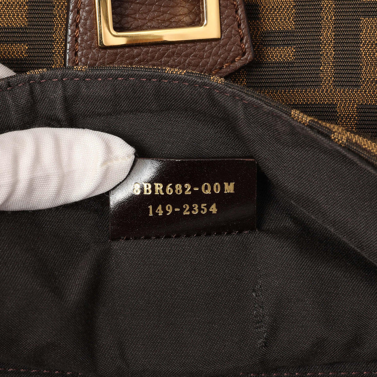 Fendi Tobacco Zucca Vitello Artic Small Clasp Top Hobo Bag Handbags Fendi