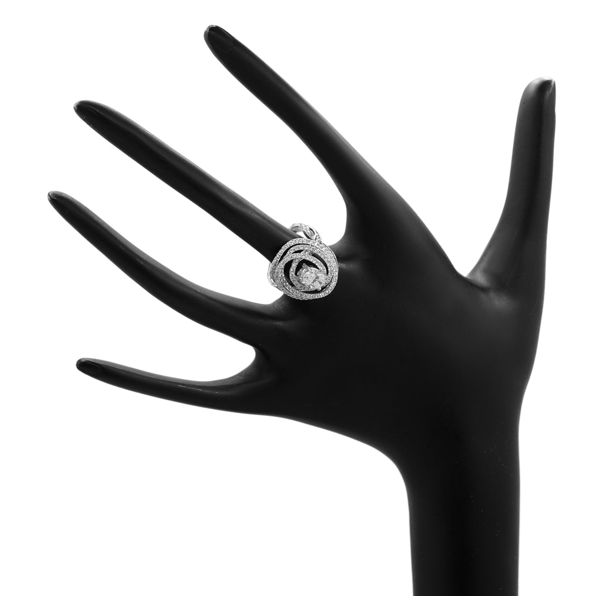 14K White Gold 0.90 Carat Oval Diamond Spiral Ring Fine Jewellery Modaselle