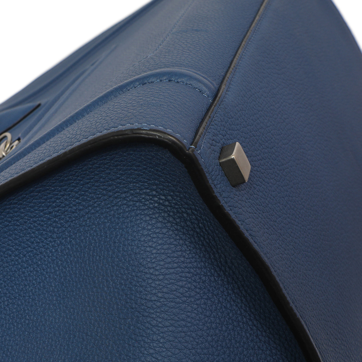 Celine Blue Grained Calfskin Medium Phantom Luggage Handbags Celine