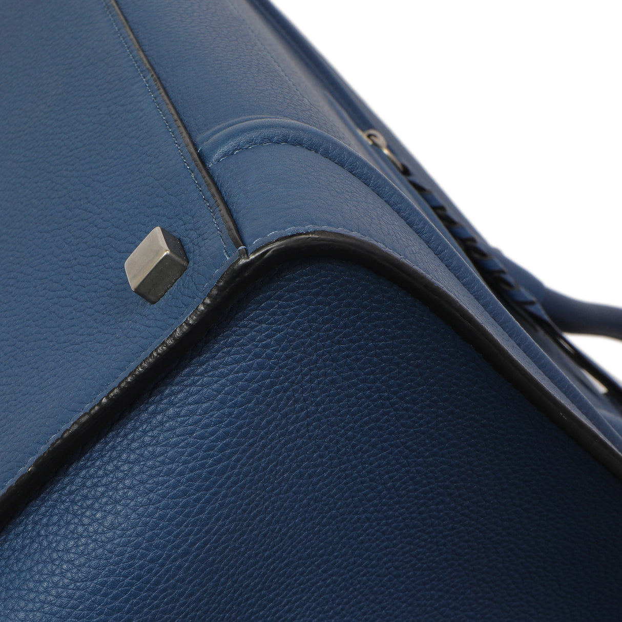 Celine Blue Grained Calfskin Medium Phantom Luggage Handbags Celine