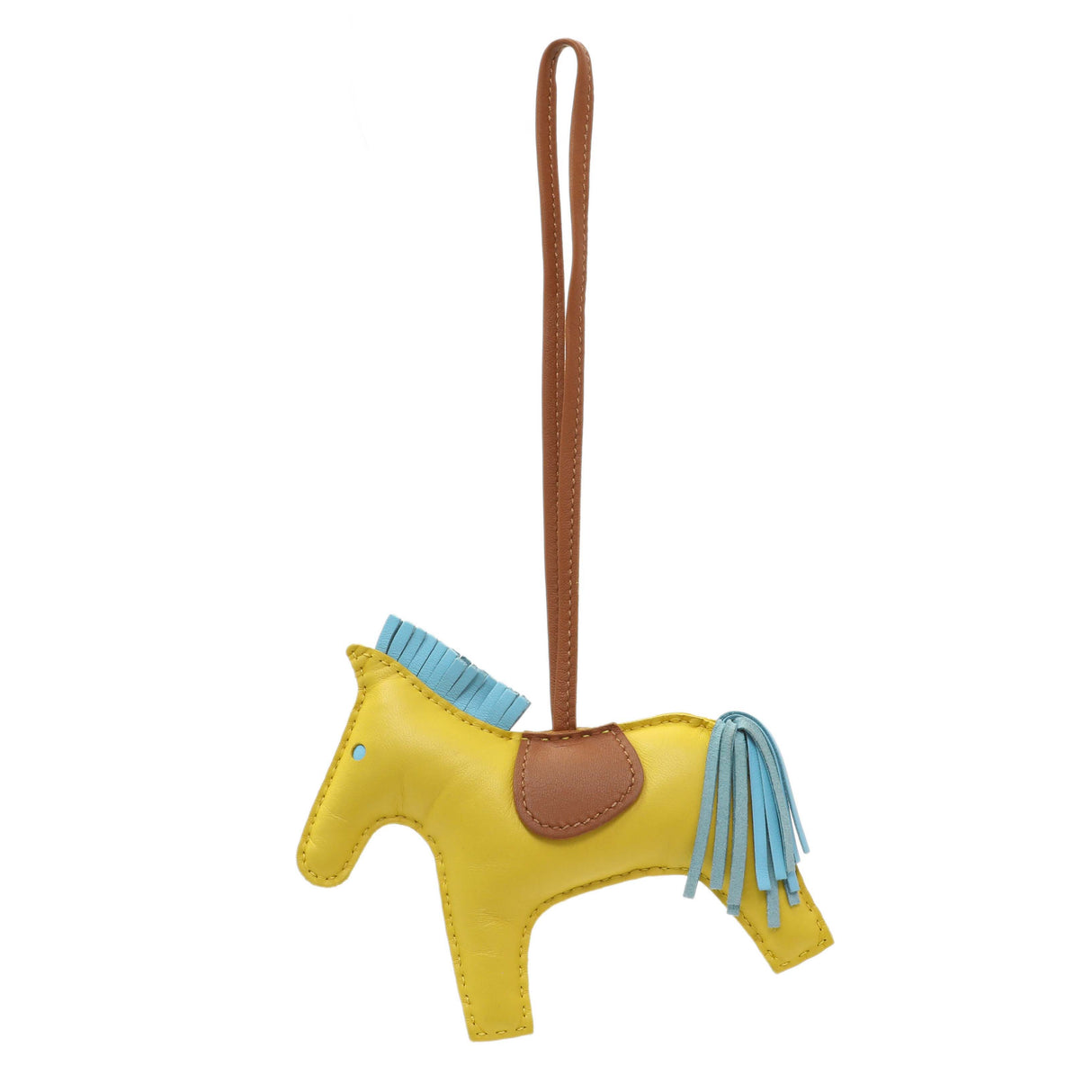 Hermes Yellow Milo Lambskin Grigri Rodeo Pegase Horse Bag Charm MM Accessories Hermes