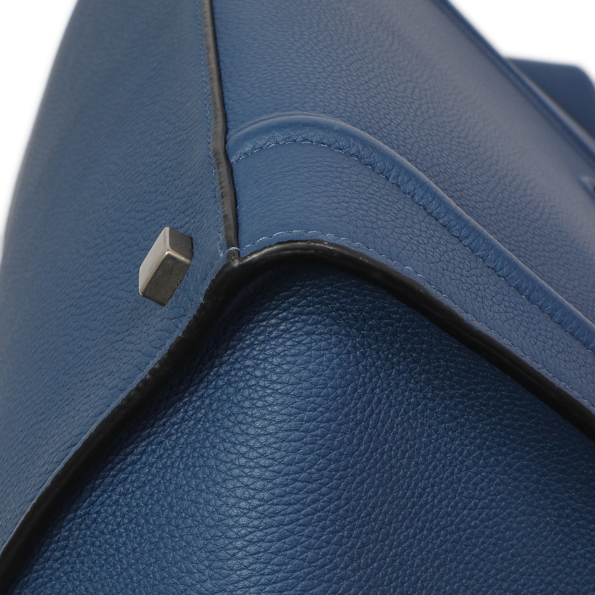 Celine Blue Grained Calfskin Medium Phantom Luggage Handbags Celine