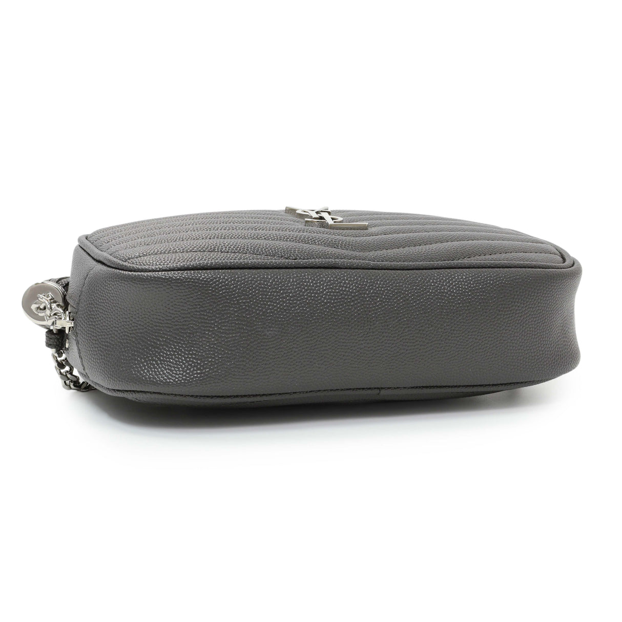 Saint Laurent Grey Grain De Poudre Matelasse Monogram Mini Lou Camera Bag Handbags Saint Laurent