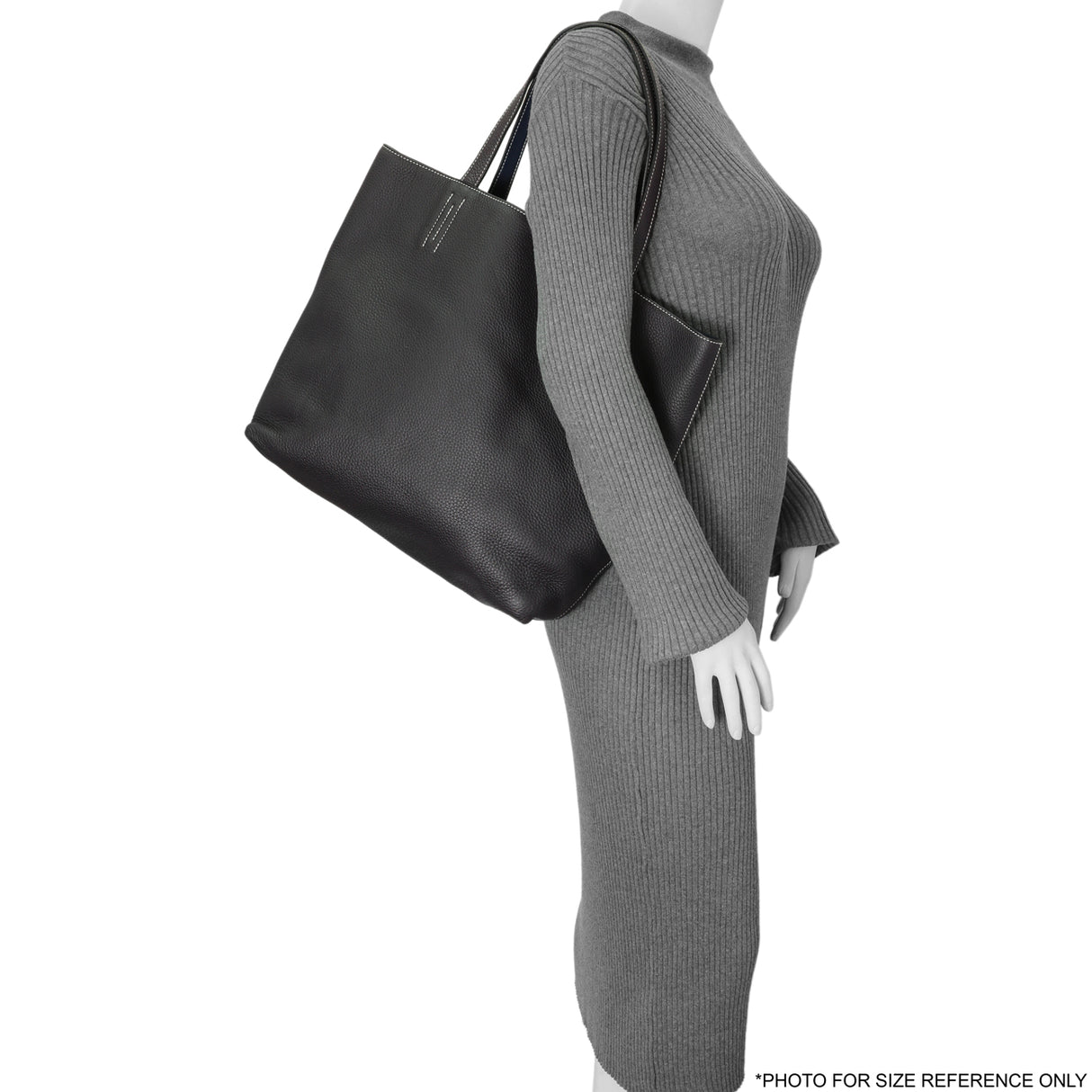 Hermes Blue Taurillon Clemence Double Sens 36 Handbags Hermes