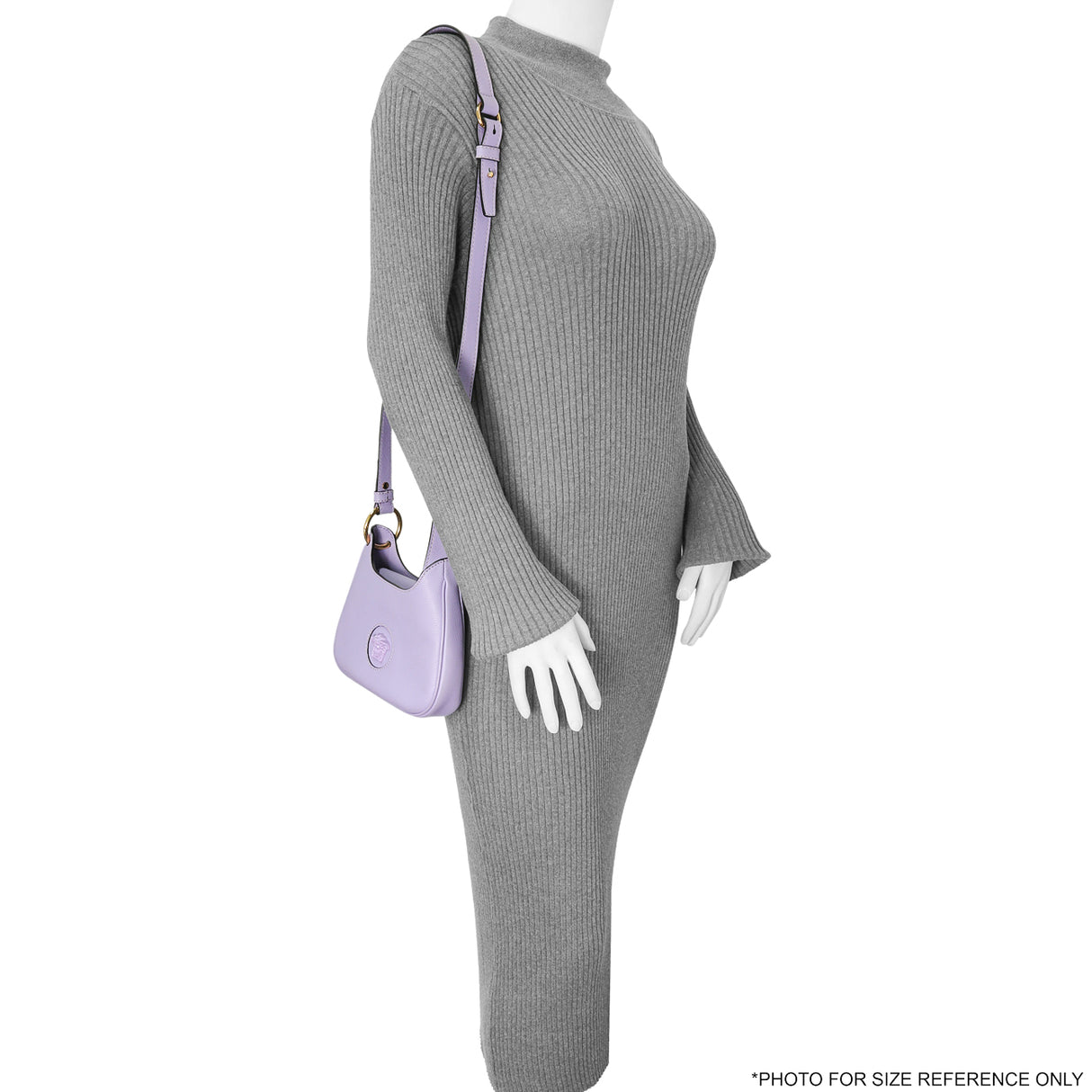 Versace Lilac Calfskin La Medusa Small Hobo Crossbody Handbags Versace