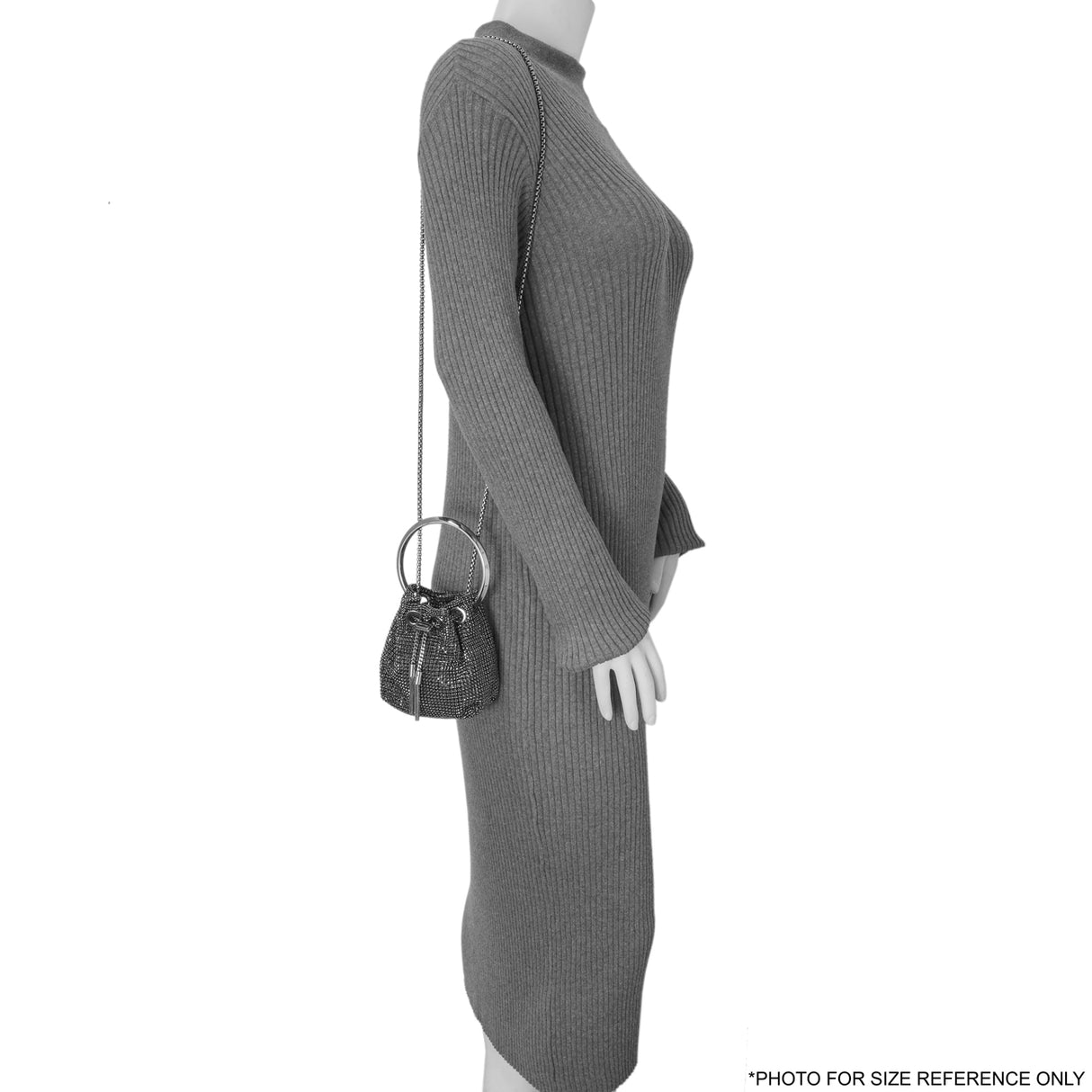 Jimmy Choo Black Crystal Mesh Micro Bon Bon Handbags Jimmy Choo