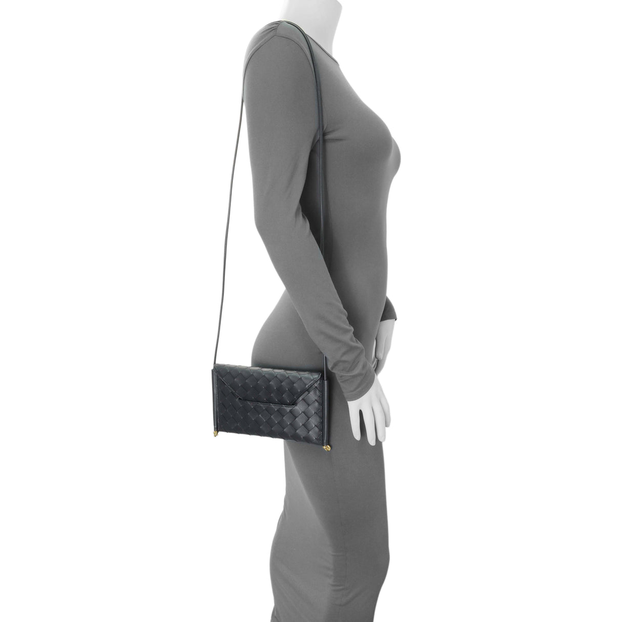 Bottega Veneta Solstice Envelope Intrecciato Leather Crossbody Handbags Bottega Veneta