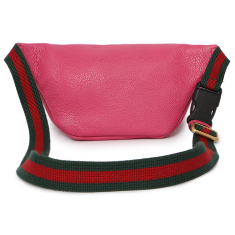 Gucci Pink Grained Calfskin Small Logo Belt Bag