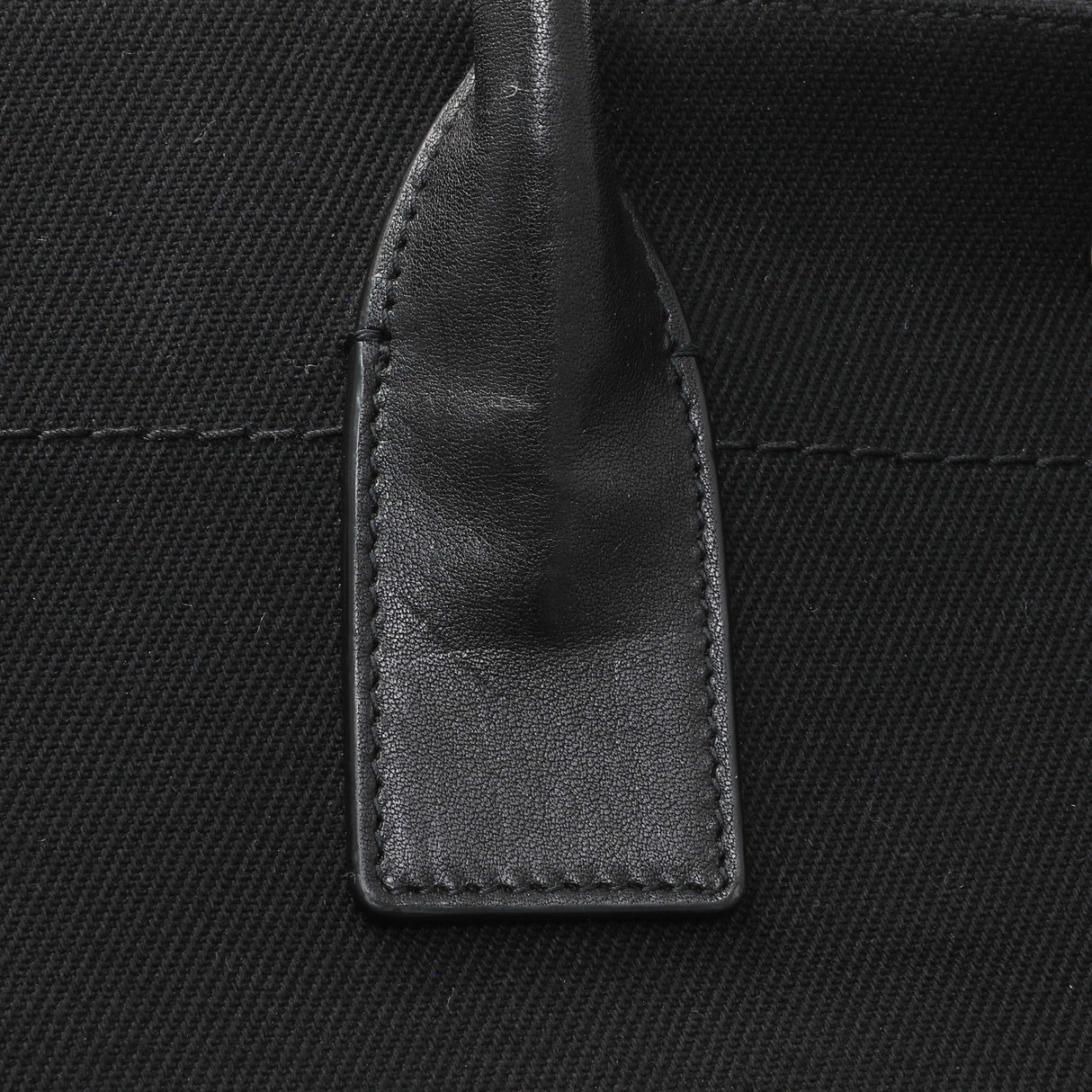 Saint Laurent Black Linen Calfskin Rive Gauche Tote Handbags Saint Laurent