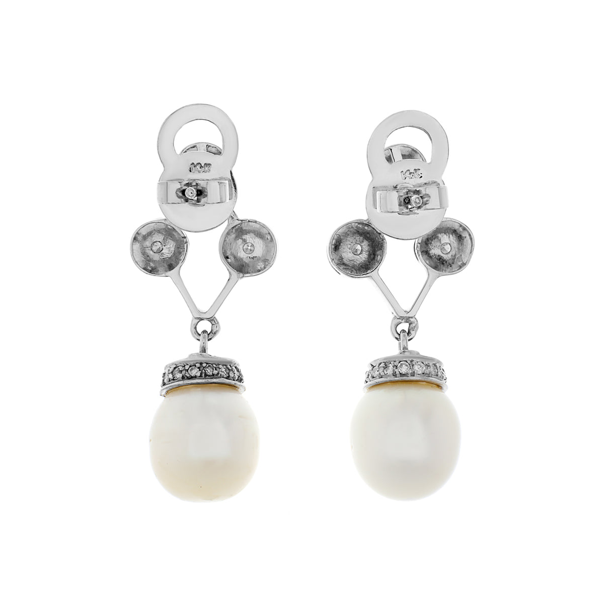 14K White Gold South Sea Pearl Earrings Fine Jewellery Modaselle