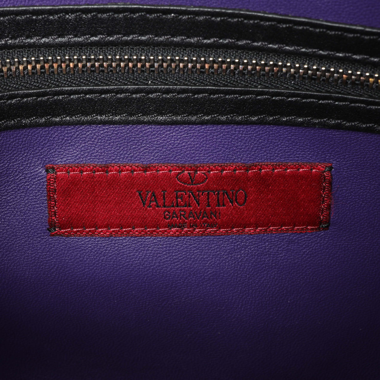Valentino Purple Calfskin Rockstud Crossbody Handbags Valentino