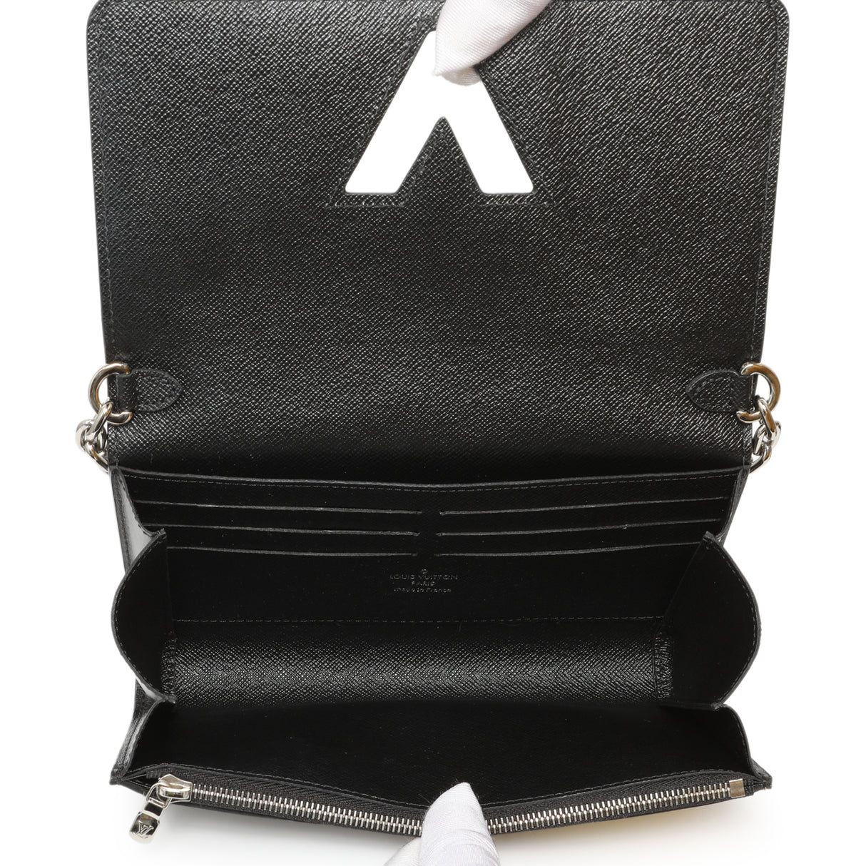 Louis Vuitton Reverse Monogram Studded Night Lights Twist Chain Wallet Handbags Louis Vuitton