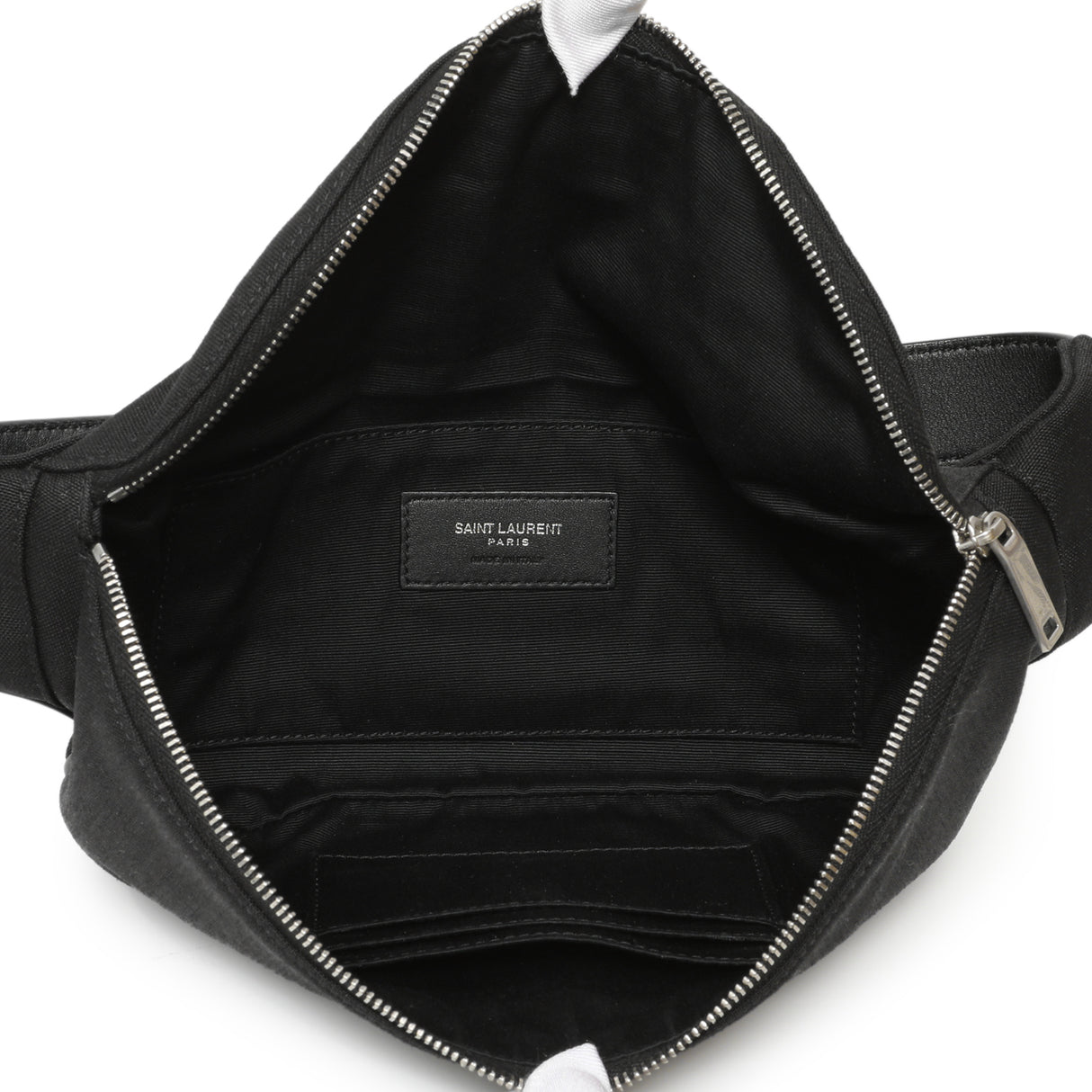 Saint Laurent Black Canvas Cassandre Monogram Belt Bag Handbags Saint Laurent