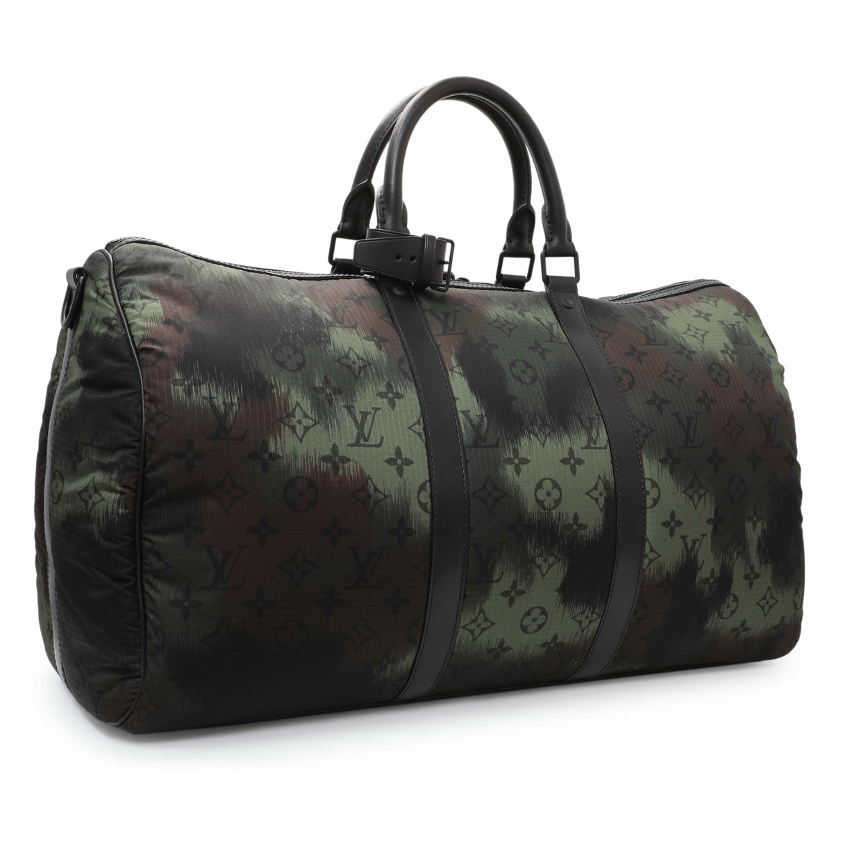 Louis Vuitton Nylon Monogram Camouflage Keepall 50 Bandouliere
