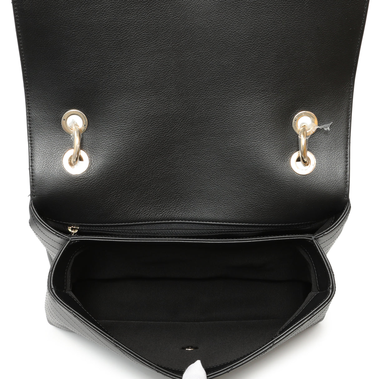 Chanel Black Calfskin Medium Chevron Chic Top Handle Flap Handbags Chanel