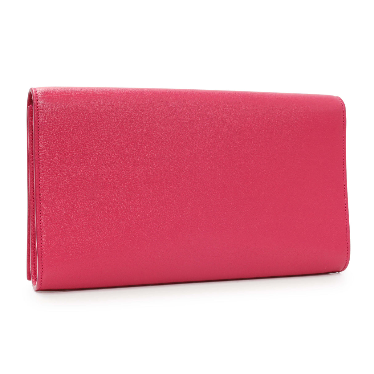 Saint Laurent Fuchsia Calfskin Monogram Large Belle De Jour Clutch Handbags Saint Laurent