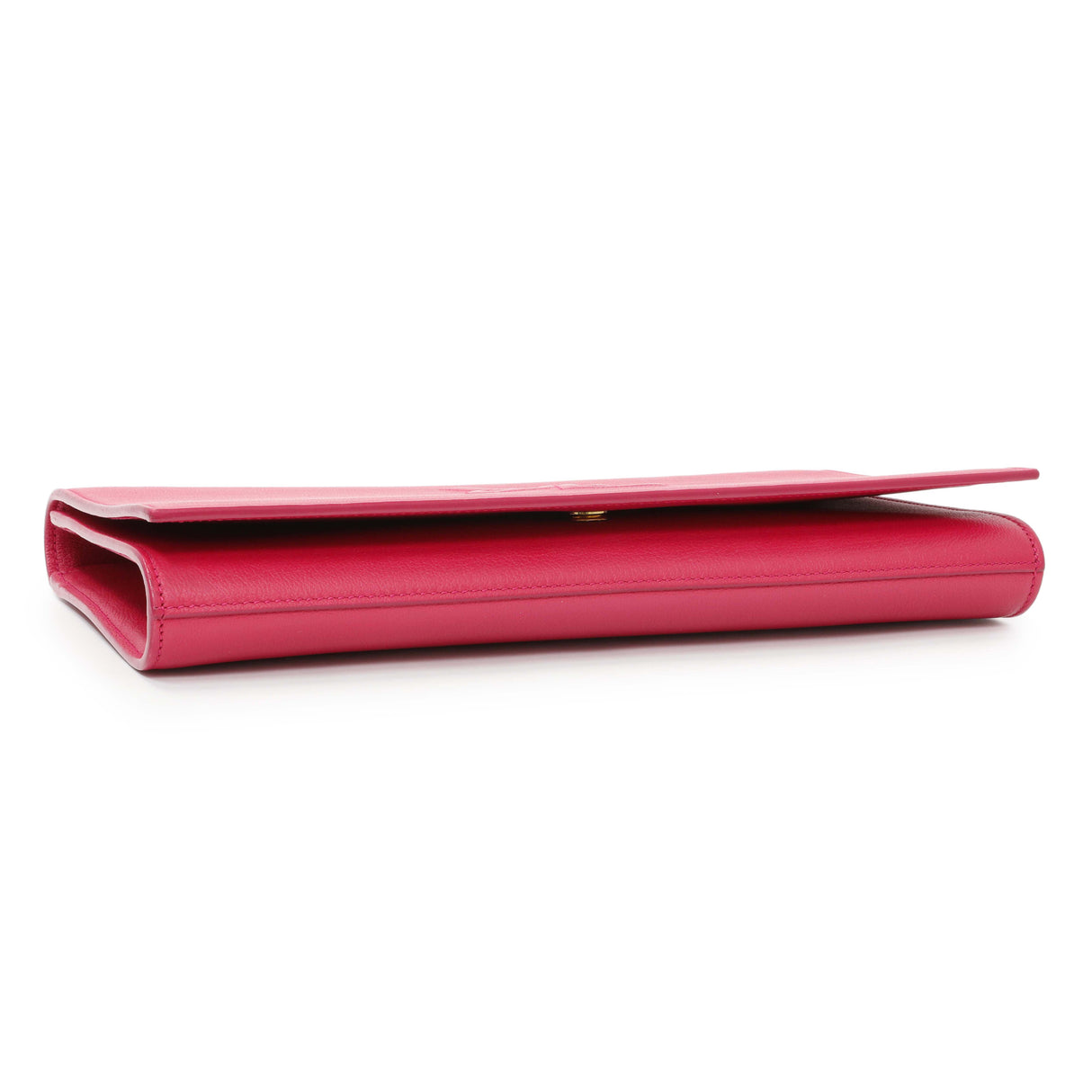 Saint Laurent Fuchsia Calfskin Monogram Large Belle De Jour Clutch Handbags Saint Laurent