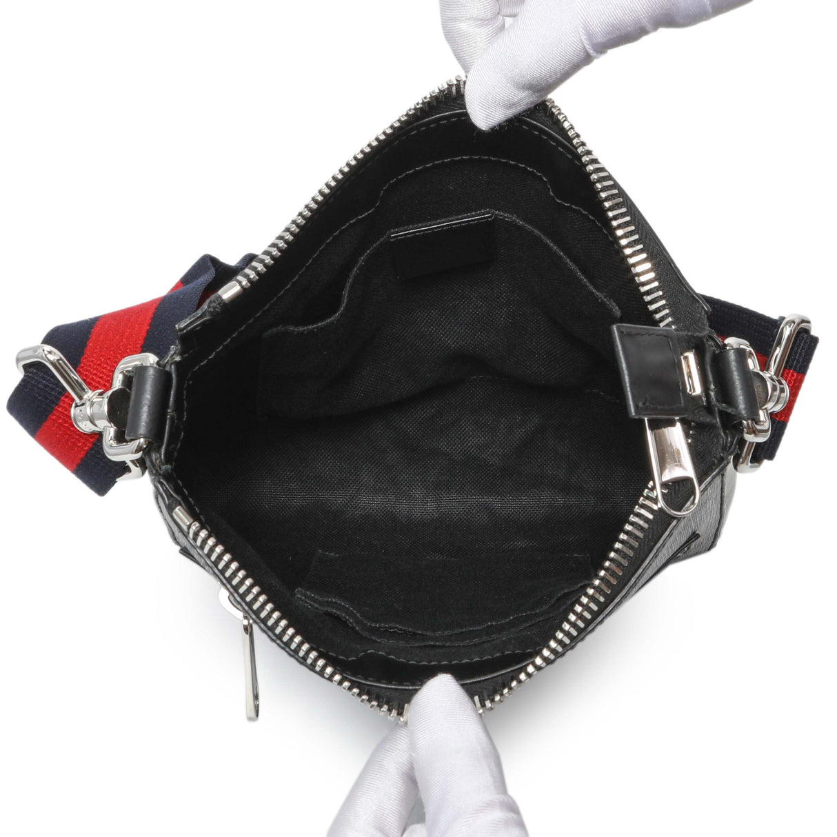 Gucci GG Supreme Monogram Web Small Flat Messenger Bag Gucci