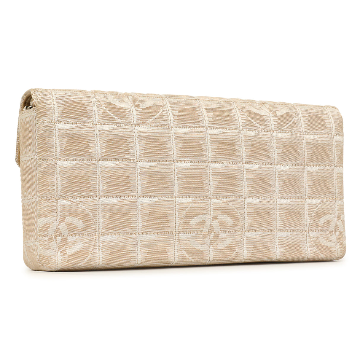 Chanel Beige Nylon Travel East West Flap Handbags Chanel