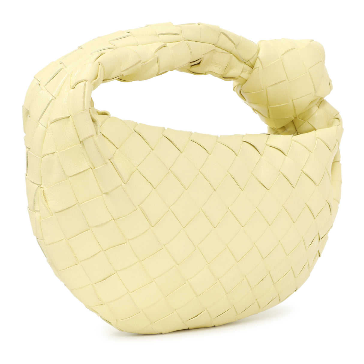 Bottega Veneta Pale Yellow Nappa Intrecciato Mini Jodie Handbags Bottega Veneta