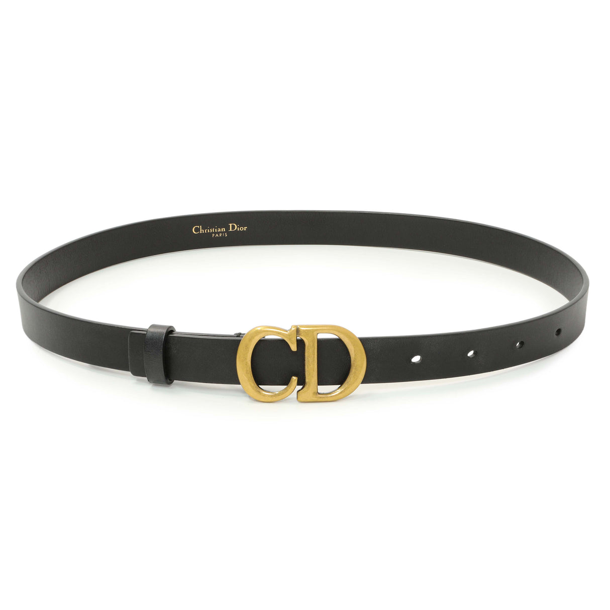 Christian Dior Black Calfskin 20mm Saddle Belt Accessories Christian Dior