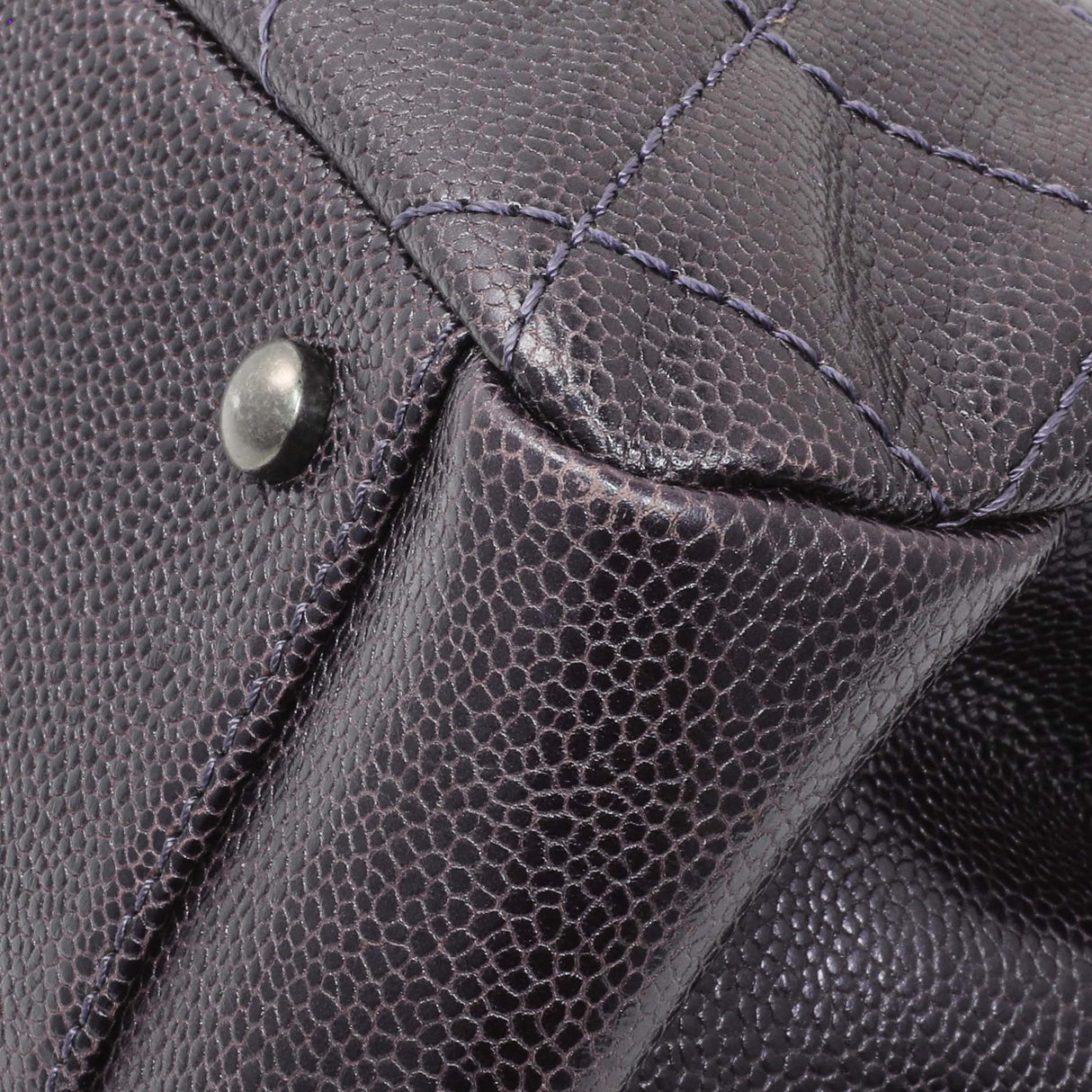 Chanel Purple Iridescent Caviar Quilted Chic Shopping Tote Handbags Chanel