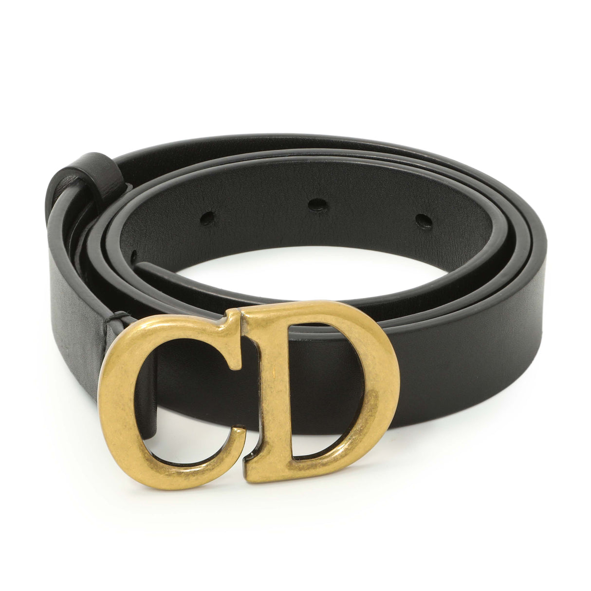 Christian Dior Black Calfskin 20mm Saddle Belt Accessories Christian Dior