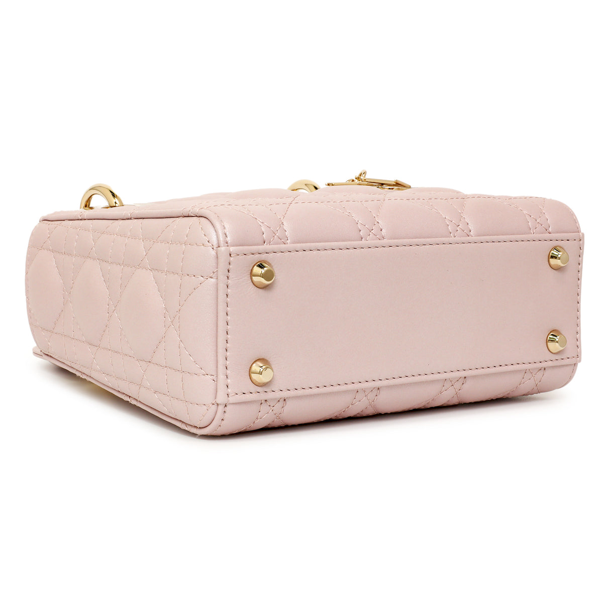 Christian Dior Lotus Metallic Lambskin Cannage Mini Lady Dior Handbags Christian Dior