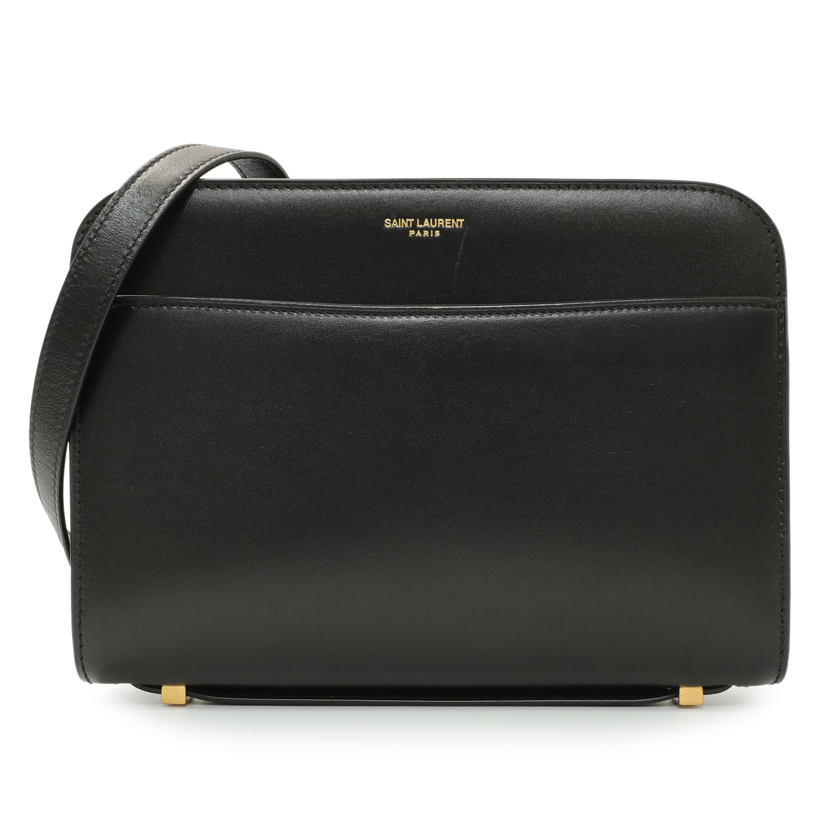 Saint Laurent Black Calfskin Reverse Satchel Handbags Saint Laurent