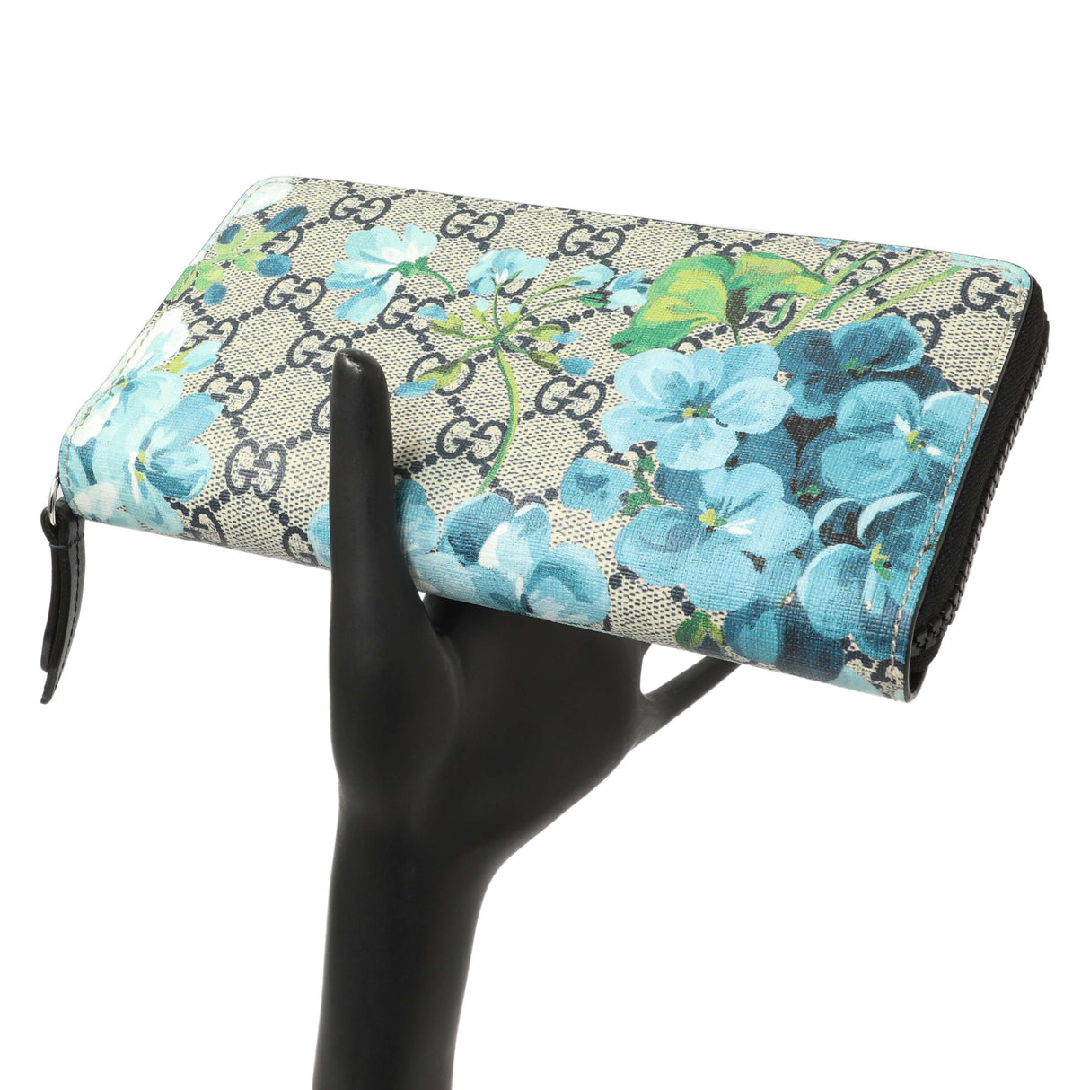 Gucci GG Supreme Monogram Blooms Zip Around Wallet Accessories Gucci