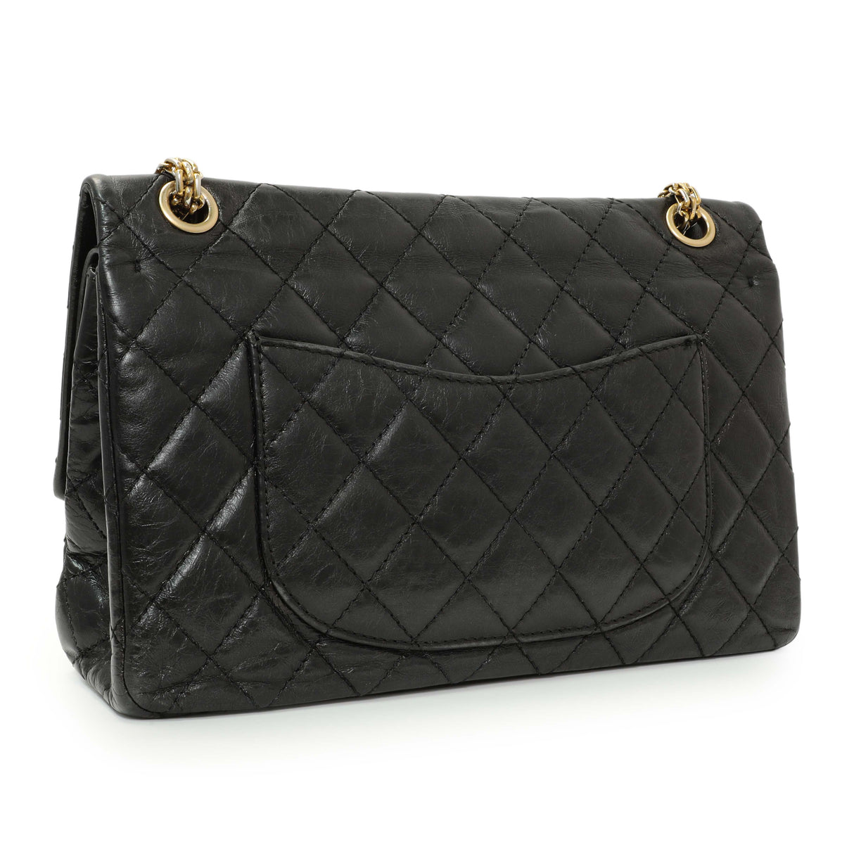 Chanel Black Quilted Aged Calfskin 2.55 Reissue 226 Flap Handbags Chanel