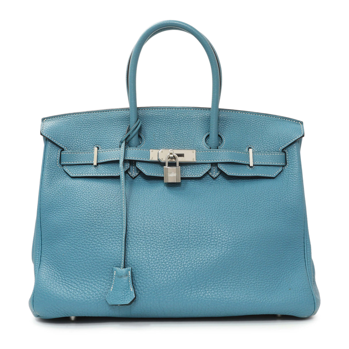 Hermes Blue Jean Clemence Birkin 35 Handbags Hermes