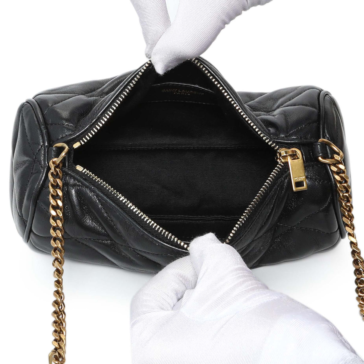 Saint Laurent Lambskin Black Sade Tube Bag Handbags Saint Laurent