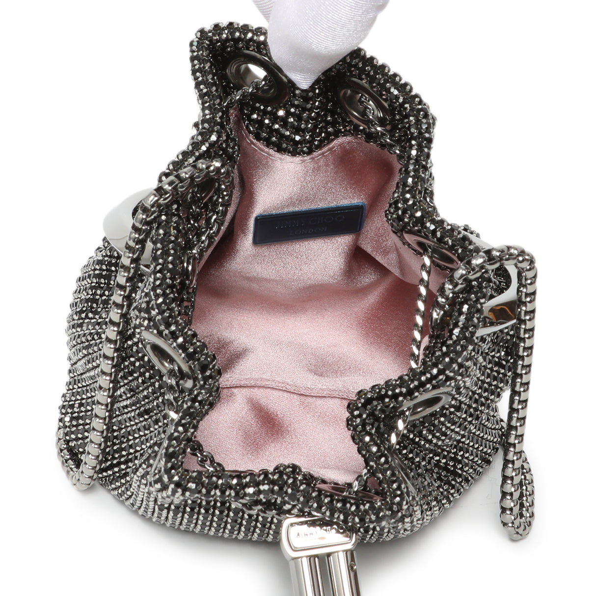 Jimmy Choo Black Crystal Mesh Micro Bon Bon Handbags Jimmy Choo