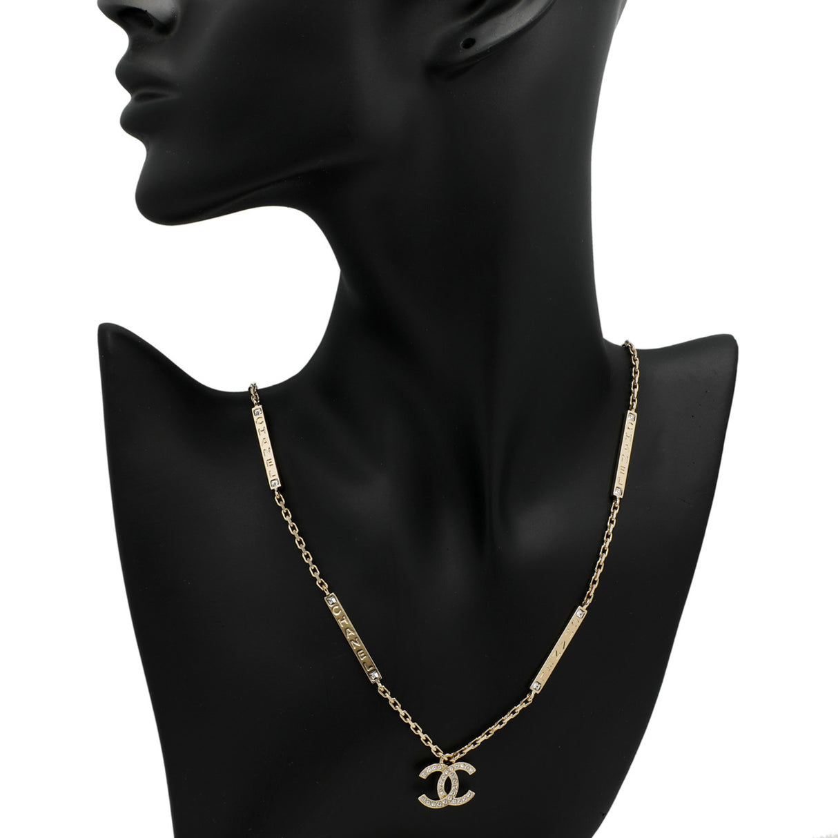 Chanel Crystal CC Pendant Necklace Designer Jewellery Chanel