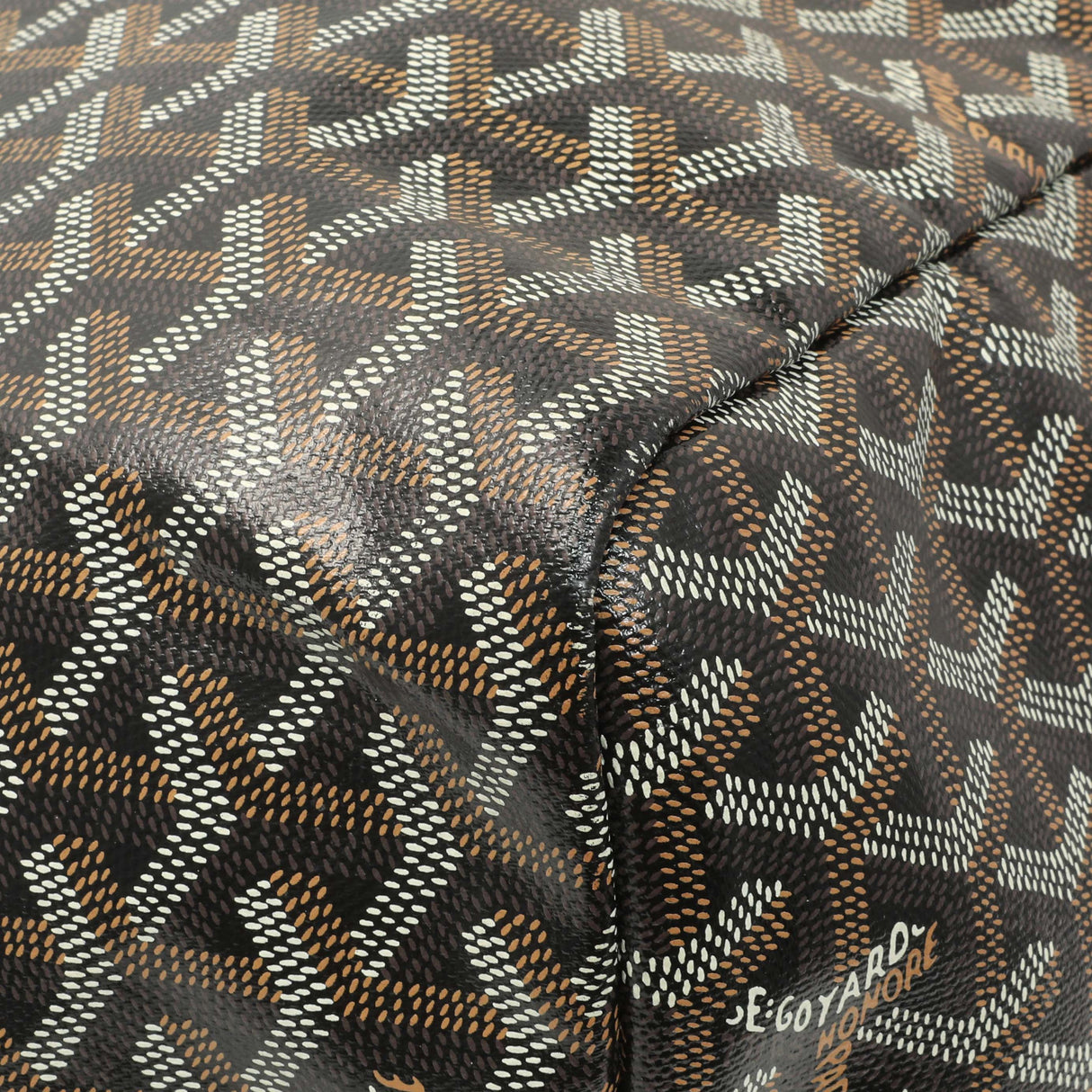 Goyard Black Gold Goyardine Saint Louis GM Handbags Goyard