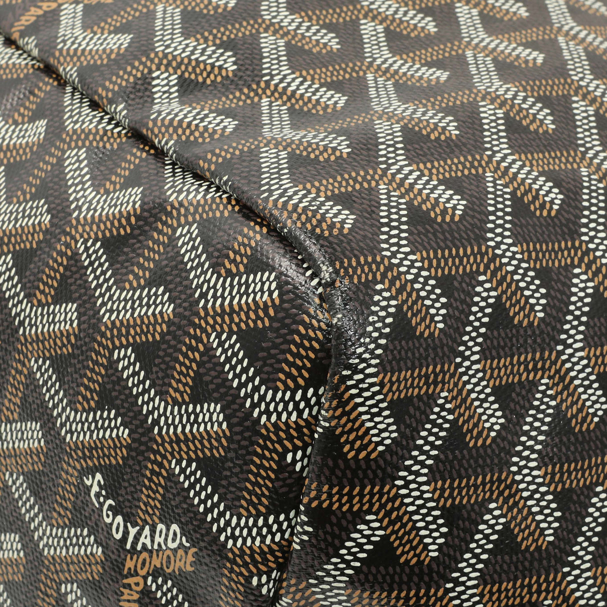 Goyard Black Gold Goyardine Saint Louis GM Handbags Goyard