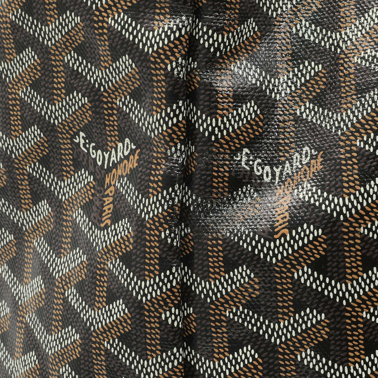 Goyard Black Gold Goyardine Saint Louis GM Handbags Goyard